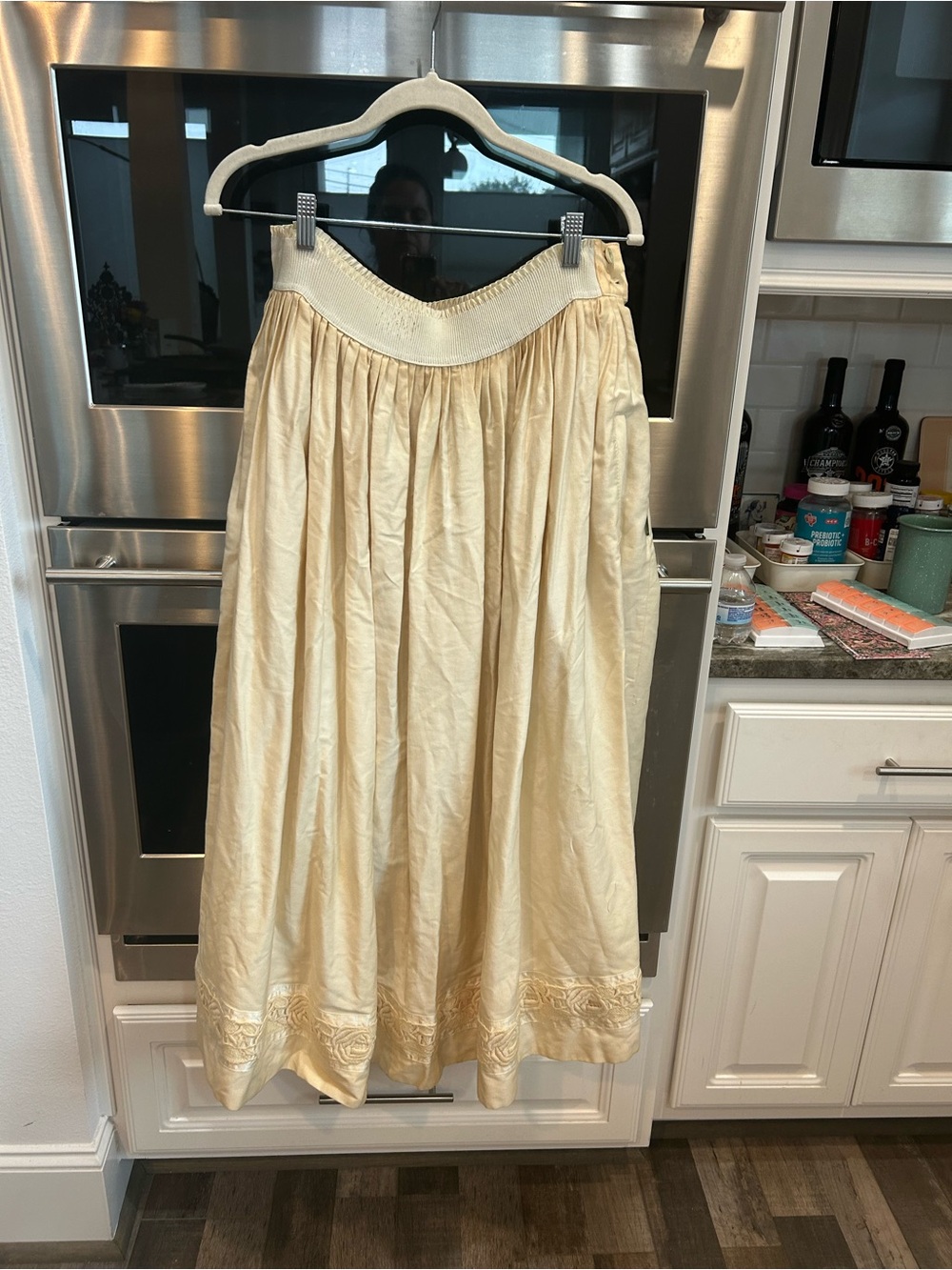 Vintage Gene Ewing Bis Maxi Skirt made in USA size S looks oversized boho